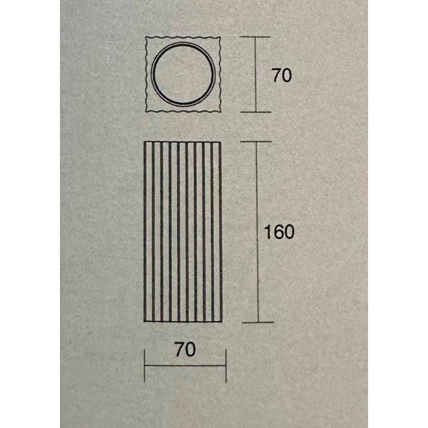 Applique da Parete Doppia Emissione in Gesso Verniciabile 855 – ISYLUCE | Design Moderno a Luce Su e Giù