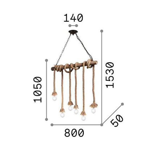 Idea Lux - Canapa sospensione in Bambu e Canapa