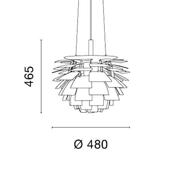 Louis Poulsen PH Artichoke 600 mm – Lampada a sospensione, un’icona senza tempo del design danese