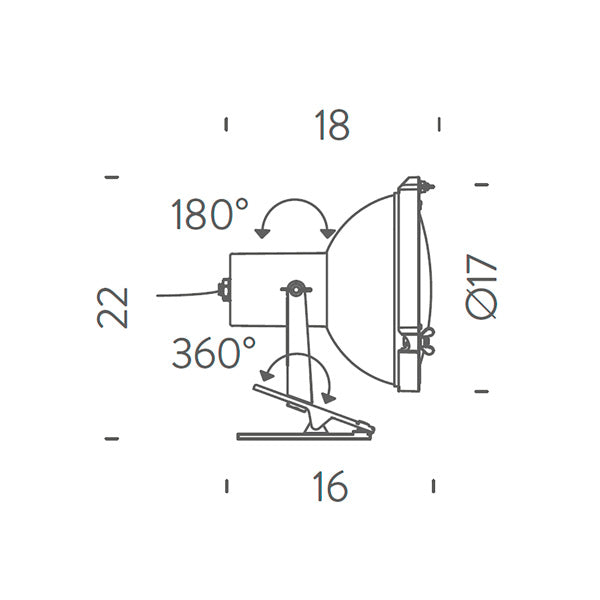 Nemo - PROYECTOR 165 PINZA CLIP