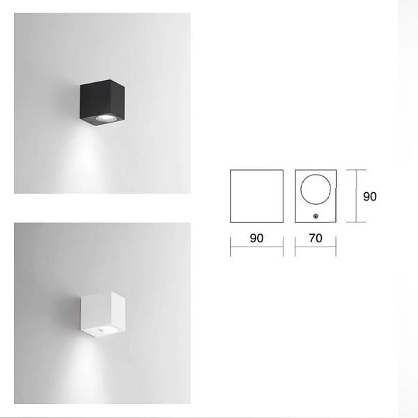 Faretto da Esterno a Parete in ABS 308 - 309 – Isyluce | Eleganza Compatta e Resistente IP54