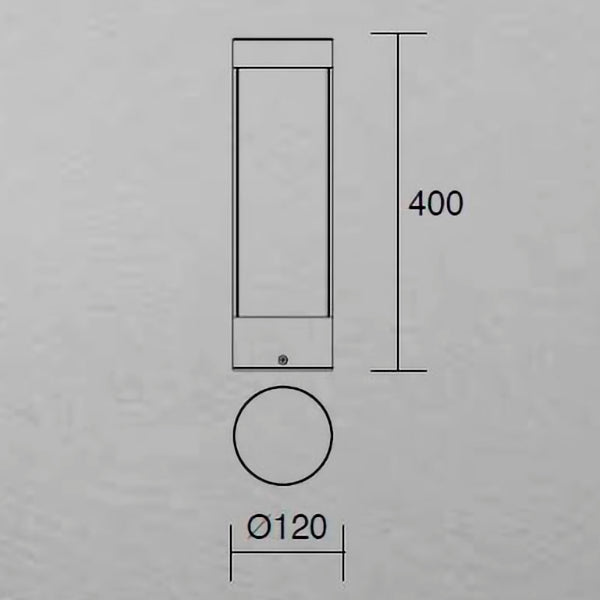 Aspen tonda di ISYLUCE – Palina da Giardino LED 15W, H 400 mm, Luce Morbida 3000K, IP54