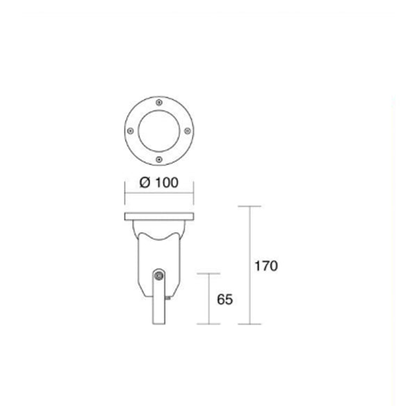 Faretto Benaco da Esterno GU10 in Alluminio – Design Industriale, IP65, Resistente, 3 Colori