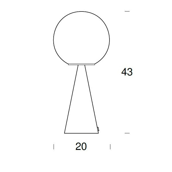 Lámpara de mesa Bilia de FontanaArte - Diseño icónico de Gio Ponti