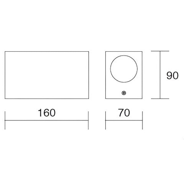 Faretto da Esterno a Parete con Doppio Fascio 310 - 311 – Isyluce | Eleganza Compatta e Protezione IP54