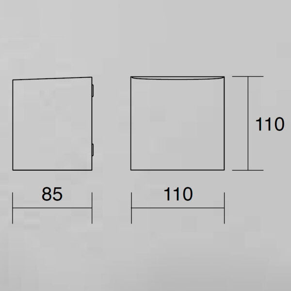 Faretto da Esterno a Parete con Emissione Verso il Basso 323 - 322 – Isyluce | Eleganza e Protezione IP54