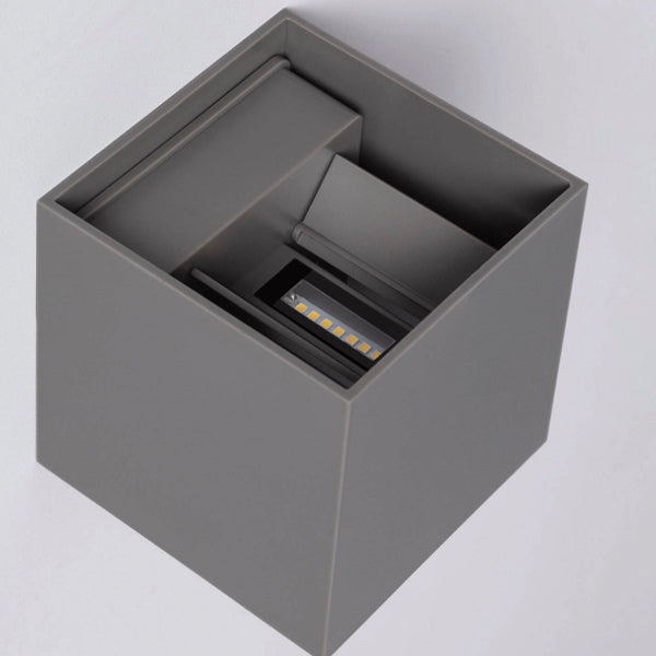 ISYLUCE Cubo 16 V – Applique da Esterno a Doppia Emissione, LED , Alluminio, 4 Colori