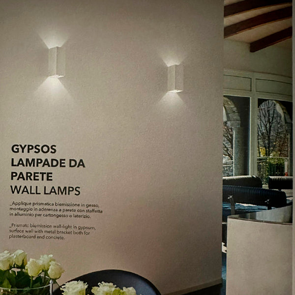 Applique da Parete Doppia Emissione in Gesso Verniciabile 830 – ISYLUCE | Design Moderno a Luce Su e Giù