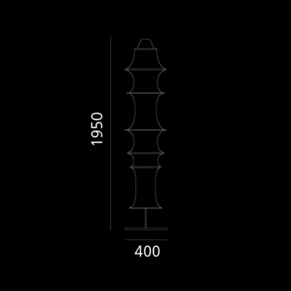 Lámpara de pie Artemide Falkland – Diseño de Bruno Munari