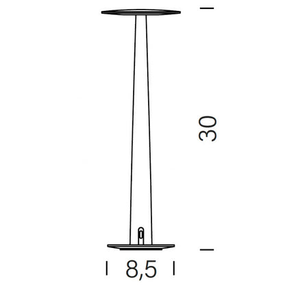 Nemo Portofino Marble – Lampada da Tavolo Ricaricabile in Marmo