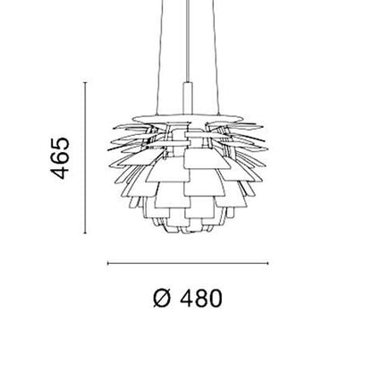 Louis Poulsen PH Artichoke 600 mm – Lampada a sospensione, un’icona senza tempo del design danese