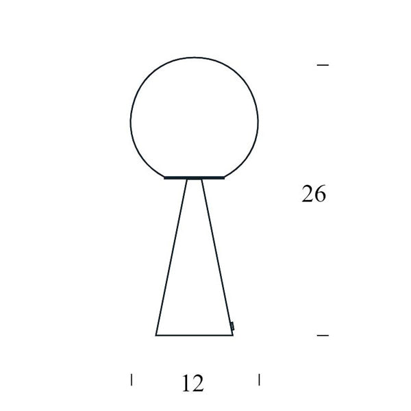 Lámpara de mesa Bilia Mini de FontanaArte - Diseño icónico de Gio Ponti