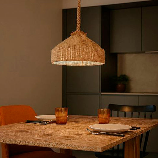 Idea Lux - Canapa Sospensione con paralume in canapa