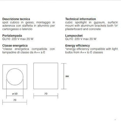 Faretto in Gesso Verniciabile 820 – Isyluce | Design Elegante per Soffitti Moderni