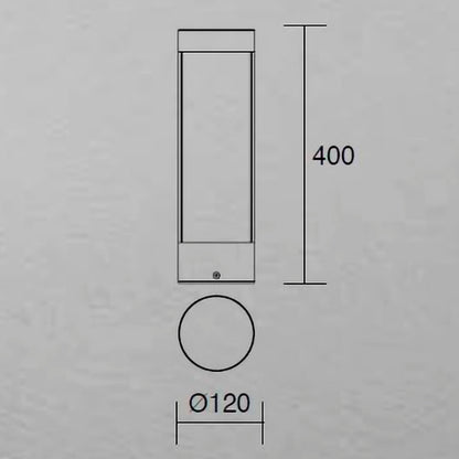 Aspen tonda di ISYLUCE – Palina da Giardino LED 15W, H 400 mm, Luce Morbida 3000K, IP54