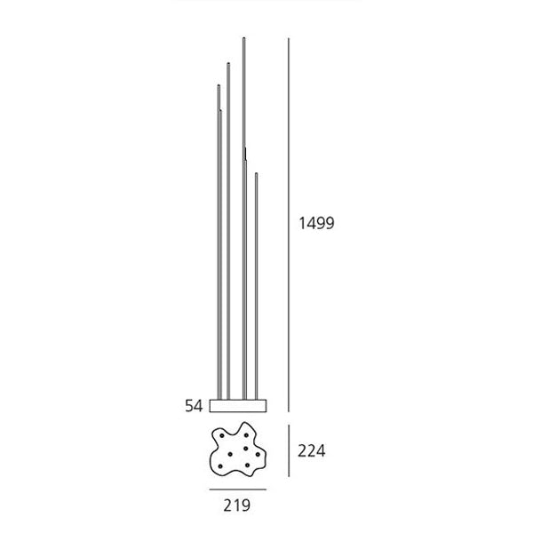 Artemide - Reeds lampada da terra Outdoor ad immersione IP68 LED
