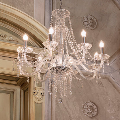 Idea Lux - Amadeus lampada a sospensione in vetro soffiato stile classico