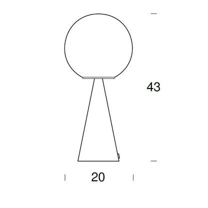 Lámpara de mesa Bilia de FontanaArte - Diseño icónico de Gio Ponti