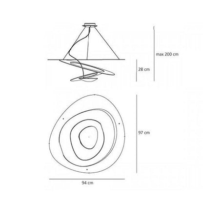 Artemide Pirce Sospensione Grande