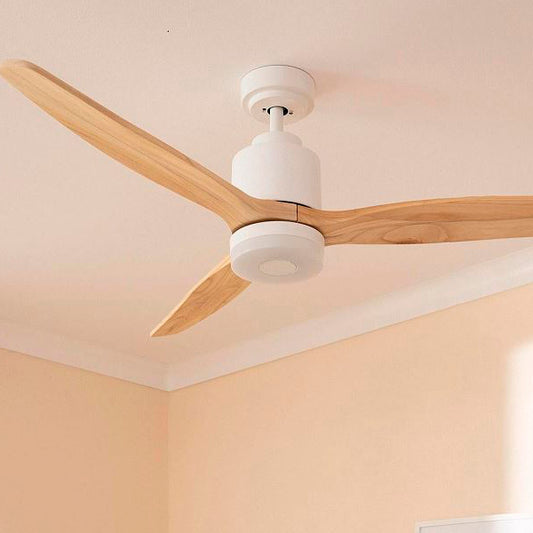 Ventilatore di design con luce LED e pale in legno massello – Eleganza, Comfort e Silenzio in un unico oggetto