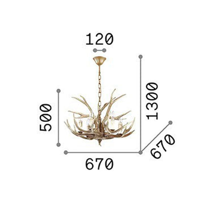 Idea Lux - Chalet sospensione di corna di cervo