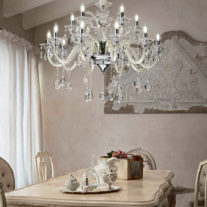 Idea Lux - Colossal sospensione in vetro soffiato stile classico