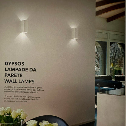Applique da Parete Doppia Emissione in Gesso Verniciabile 830 – ISYLUCE | Design Moderno a Luce Su e Giù