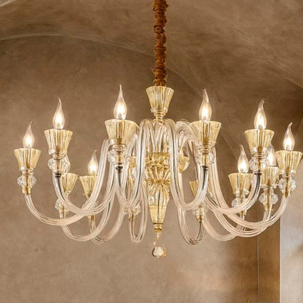 Idea Lux - Strauss lampada a sospensione in vetro soffiato stile classico