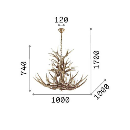 Idea Lux - Chalet sospensione di corna di cervo