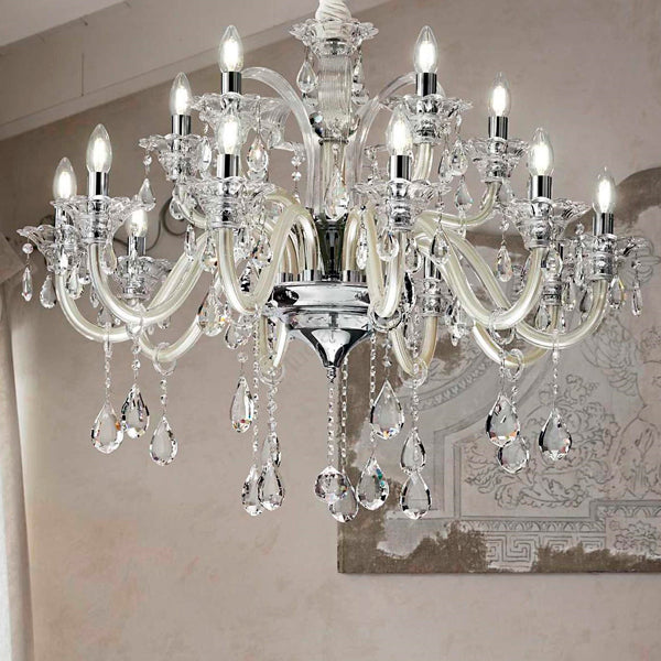 Idea Lux - Colossal sospensione in vetro soffiato stile classico