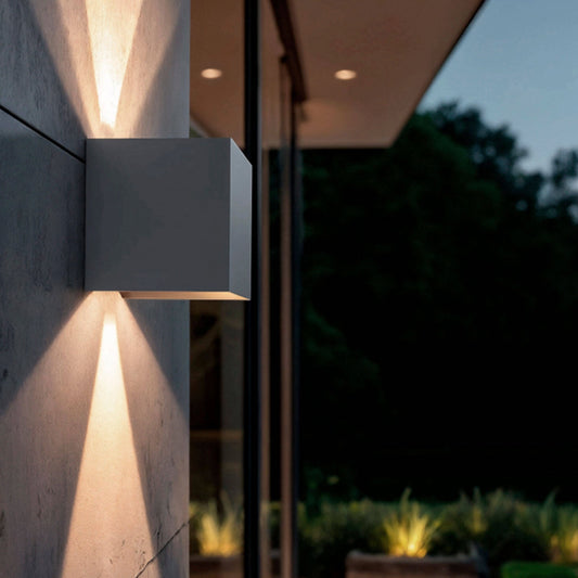 ISYLUCE Cubo 16 V – Applique da Esterno a Doppia Emissione, LED , Alluminio, 4 Colori