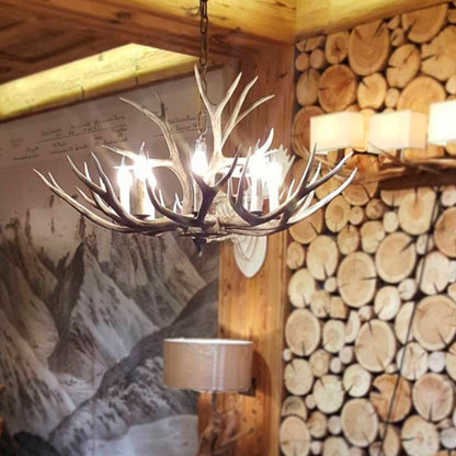 Idea Lux - Chalet sospensione di corna di cervo