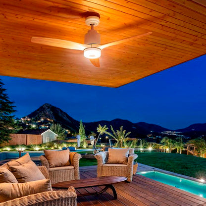 Ventilatore di design con luce LED e pale in legno massello – Eleganza, Comfort e Silenzio in un unico oggetto
