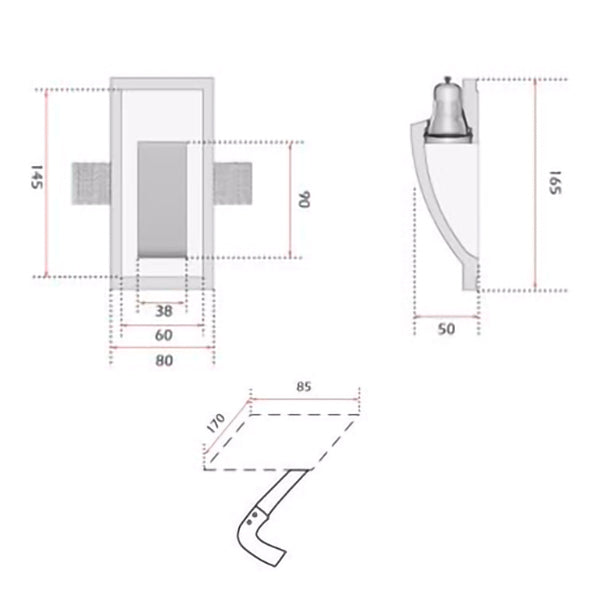 Faretto Segnapasso da Incasso in Gesso Verniciabile 823 – ISYLUCE | Per Cartongesso e Muratura