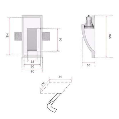 Faretto Segnapasso da Incasso in Gesso Verniciabile 823 – ISYLUCE | Per Cartongesso e Muratura