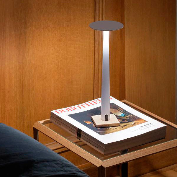 Nemo Portofino Marble – Lampada da Tavolo Ricaricabile in Marmo